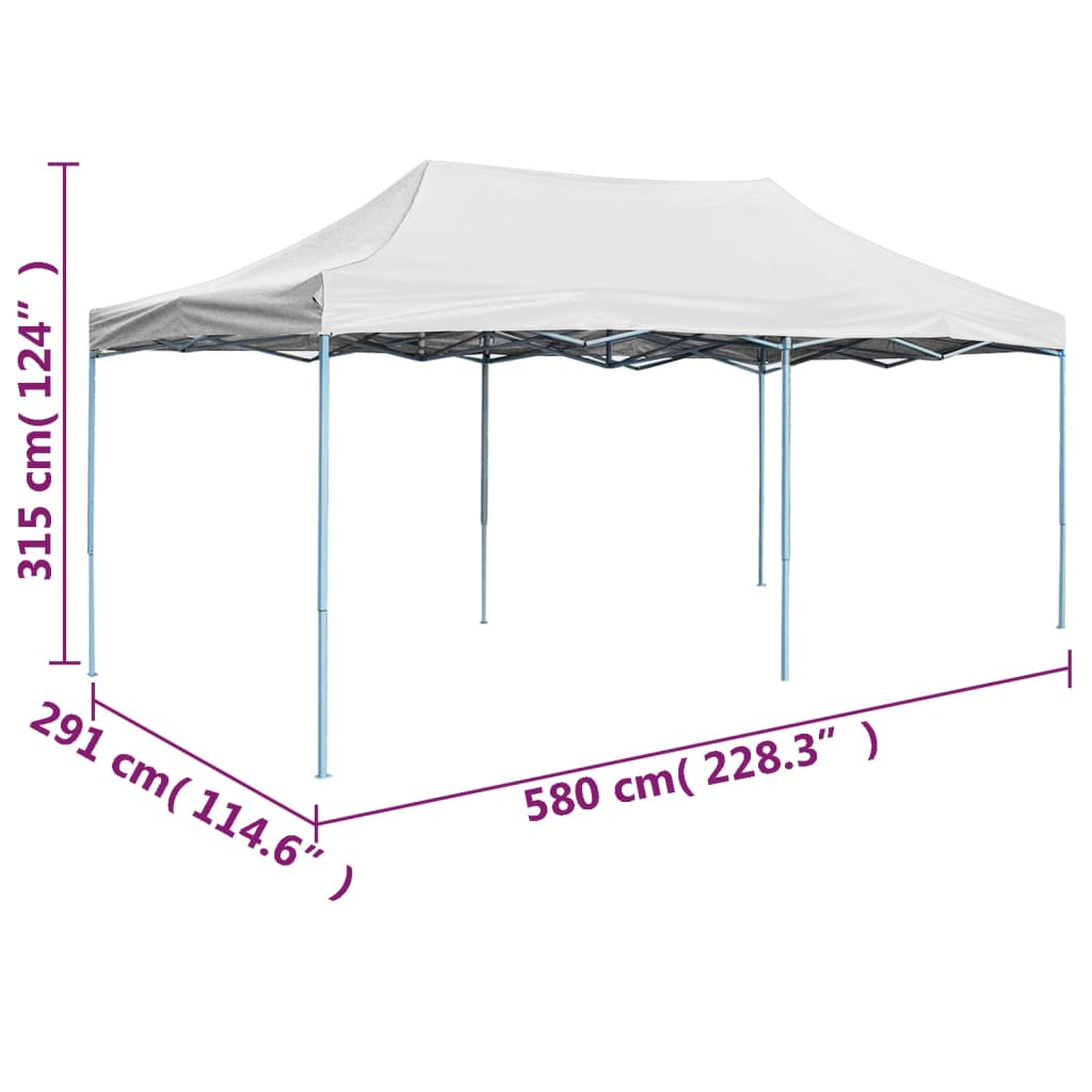 Tente de réception pliable blanche 3x6m 